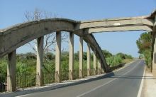Il ponte di Cassibile </br>sulla statale 115 che sarà demolito.